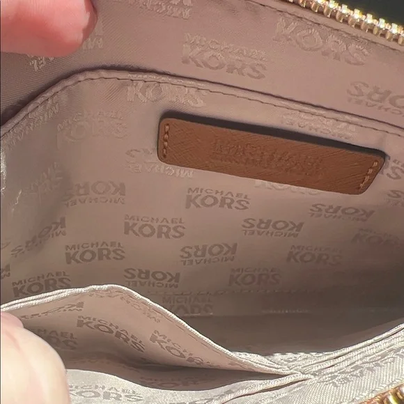 Michael Kors Tan Studded Sandrine Clutch - Picture 2 of 2